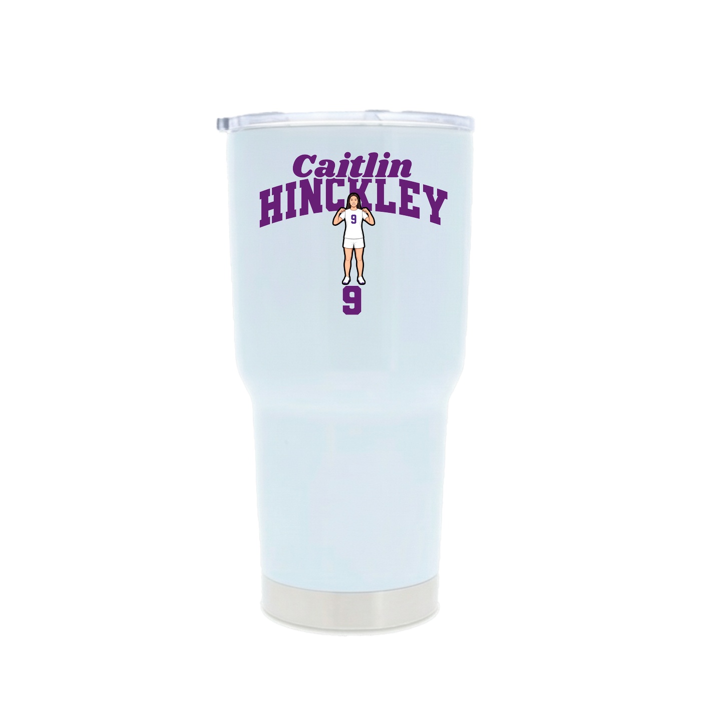 30oz Stainless Steel Tumbler — Signature Arch in White
