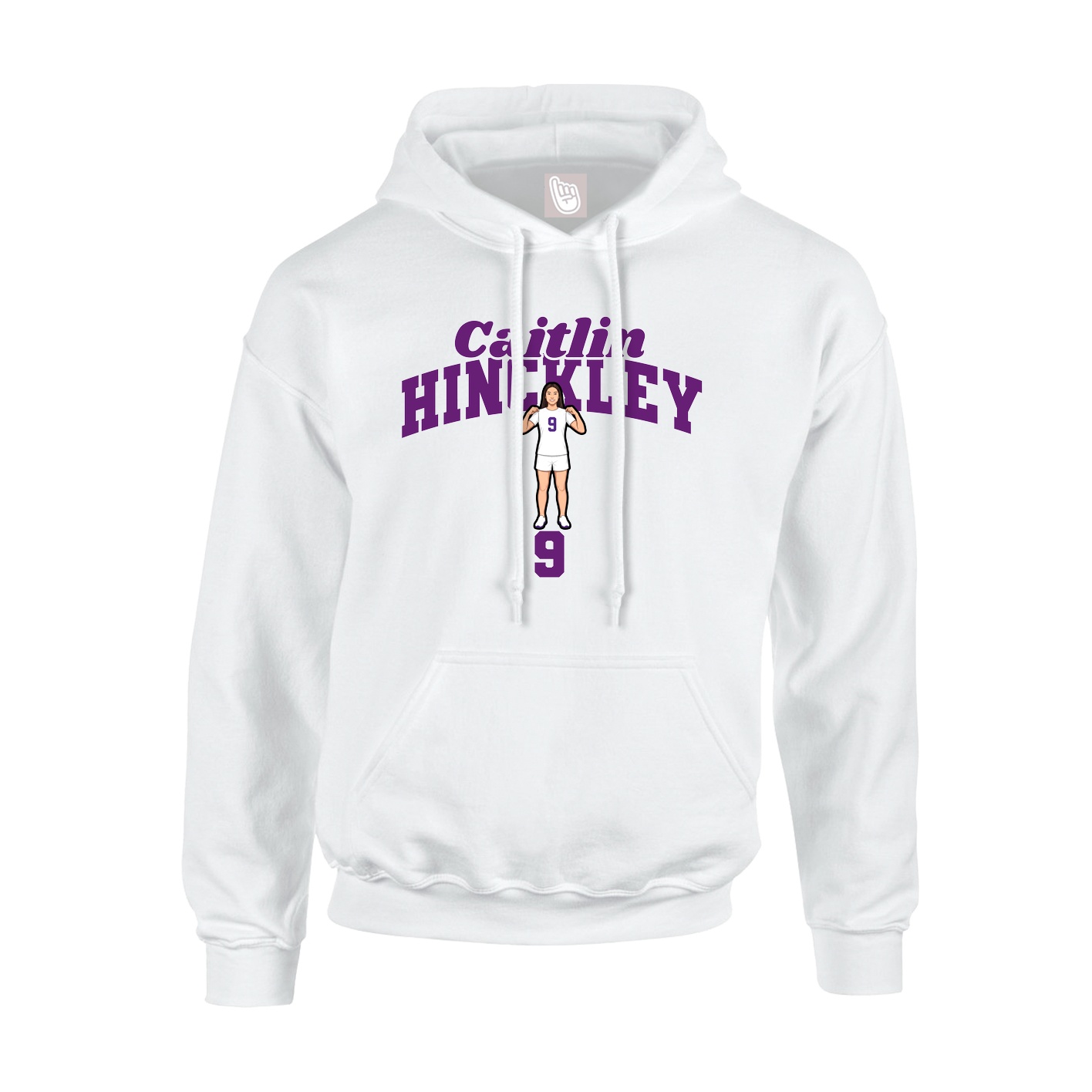 Youth Hoodie — Signature Arch in White