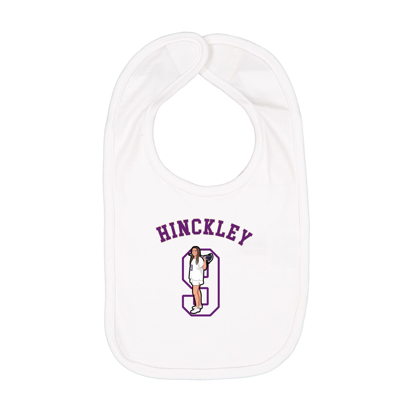 Infant Bib — Shirsey Arch in White