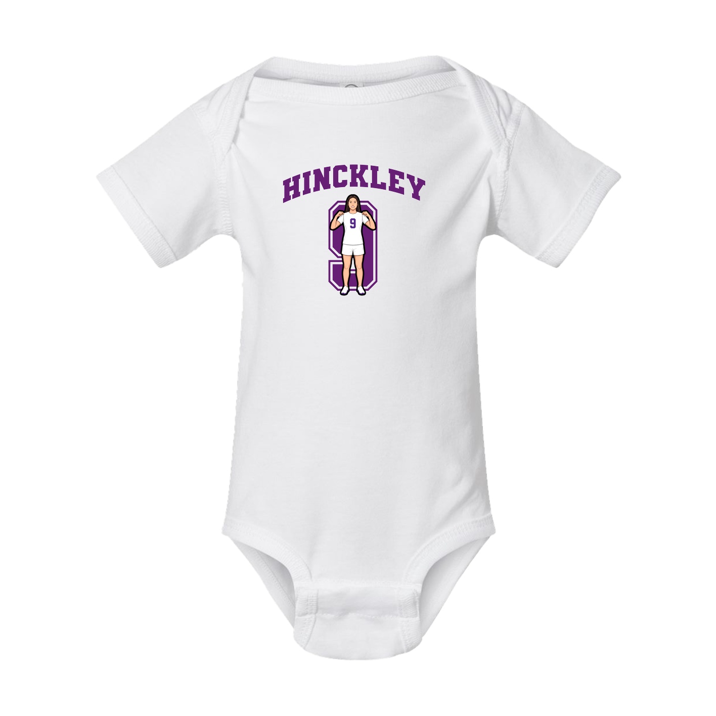 Baby Onesie — Number in White