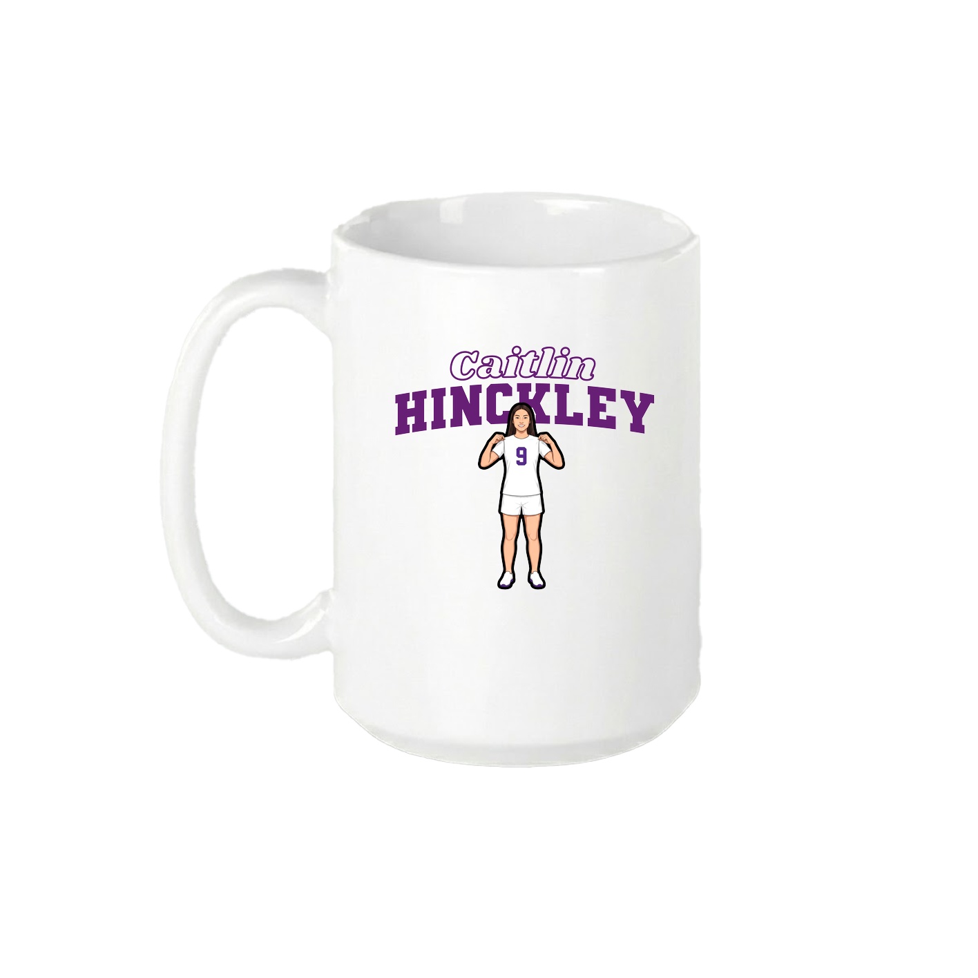 15oz Coffee Mug — Name Arch in White