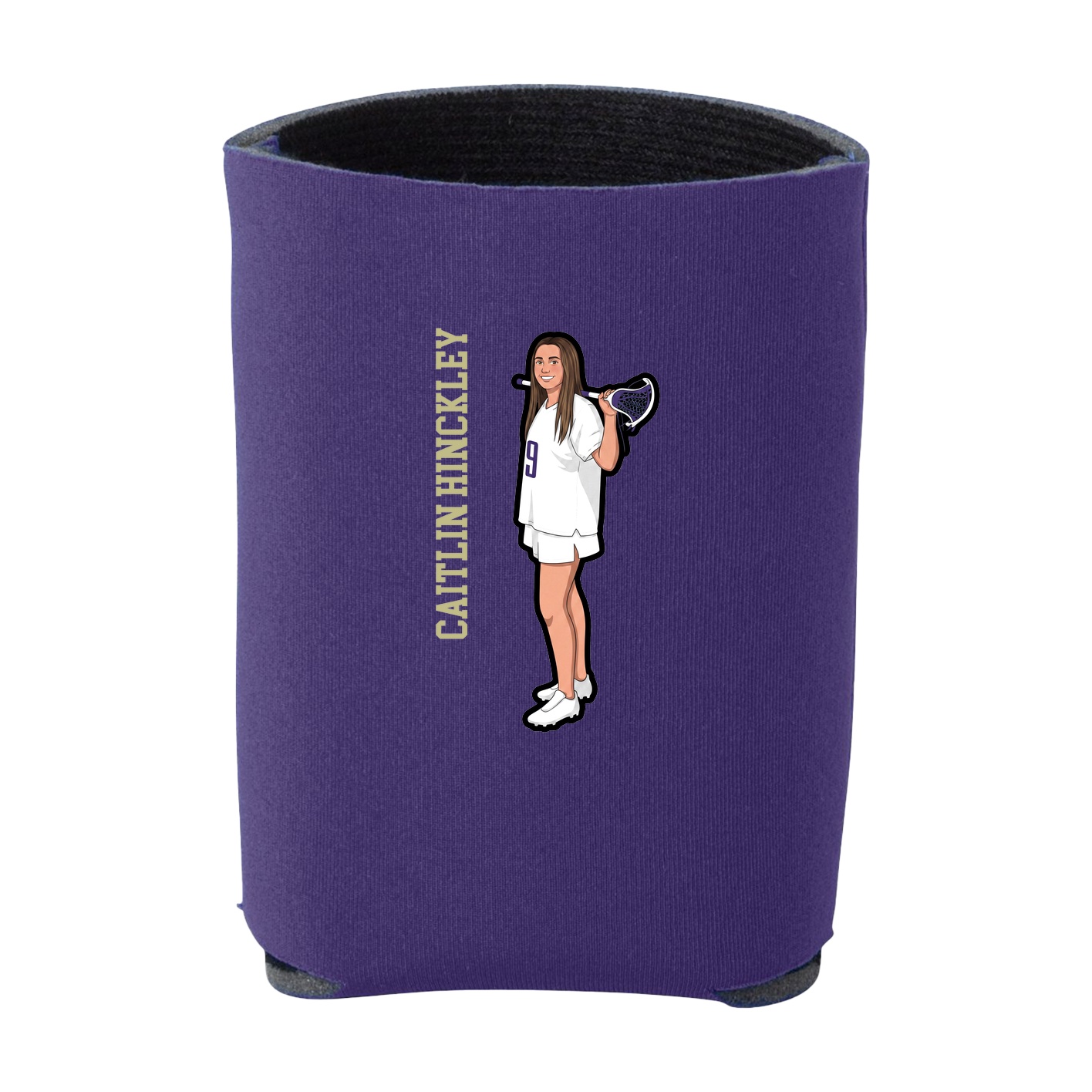 Can Holder — Name Vertical in Purple