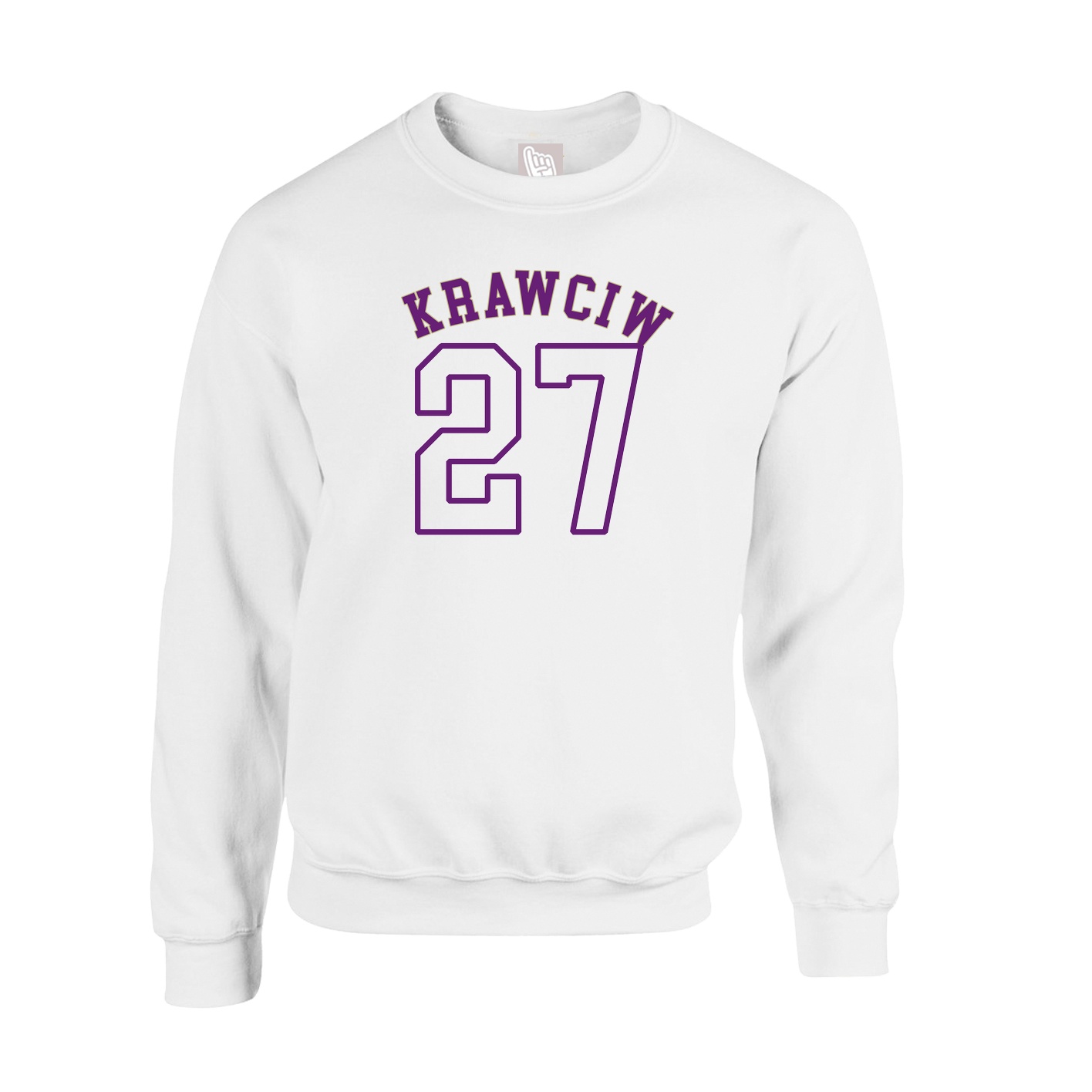 Fleece Crew — Shirsey Arch in White