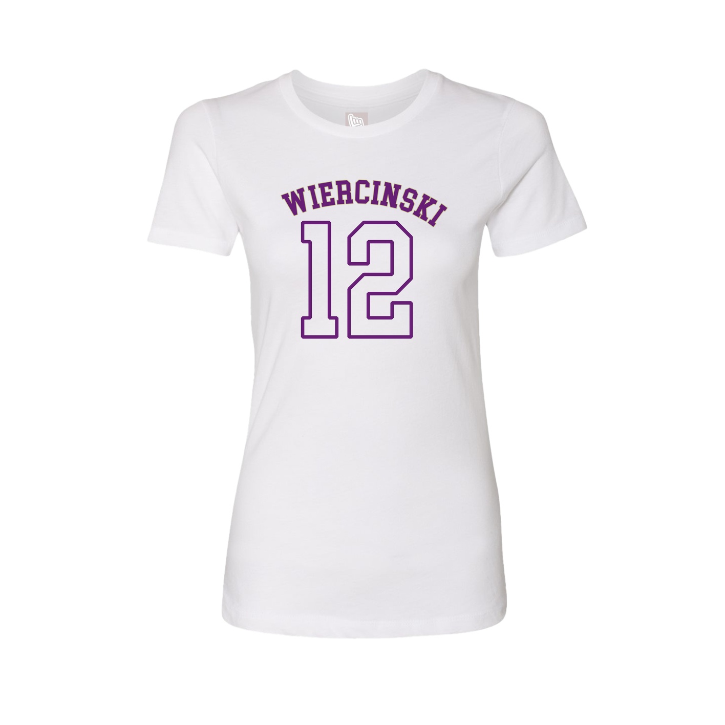 Fitted Women's Tee — Shirsey Arch in White