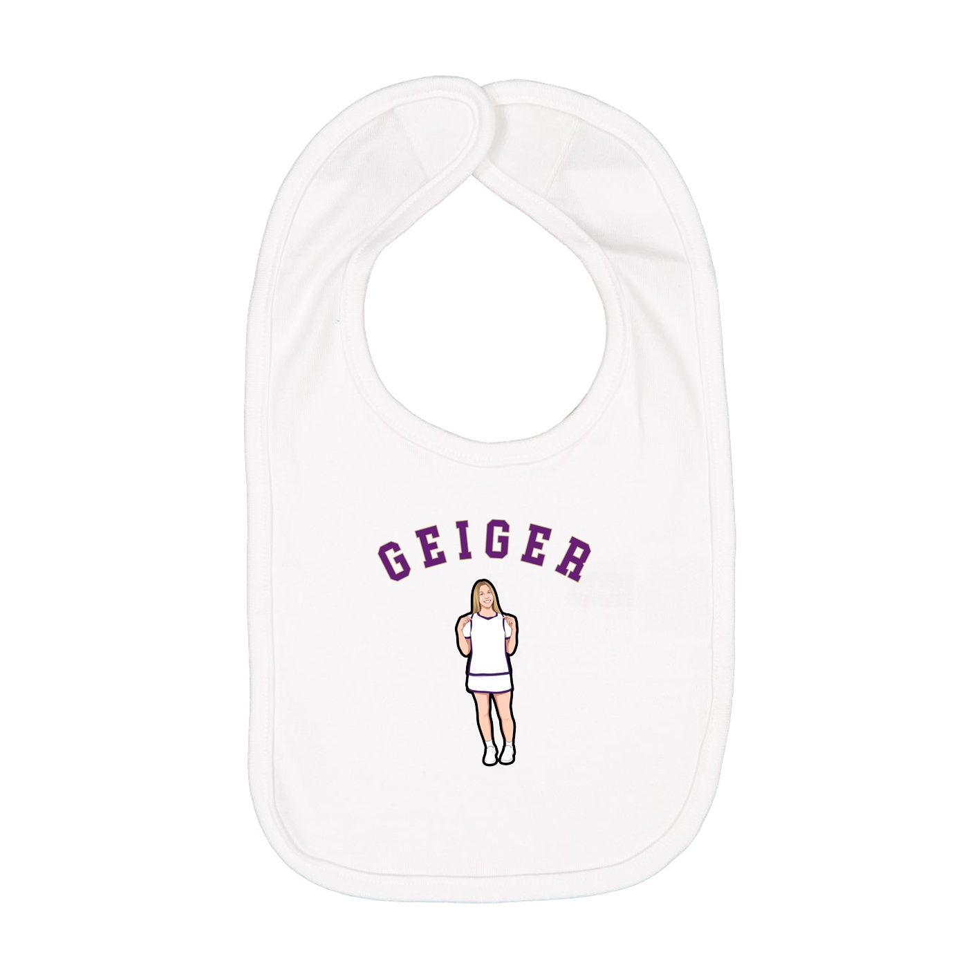 Infant Bib — Shirsey Arch in White