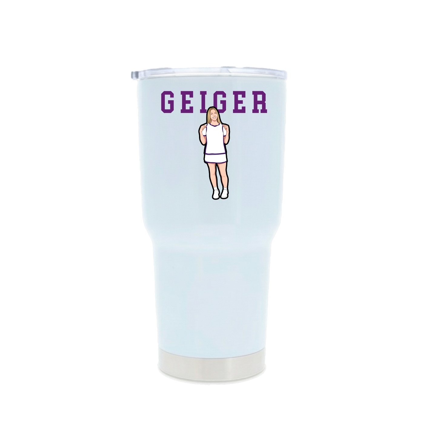 30oz Stainless Steel Tumbler — Shirsey in White