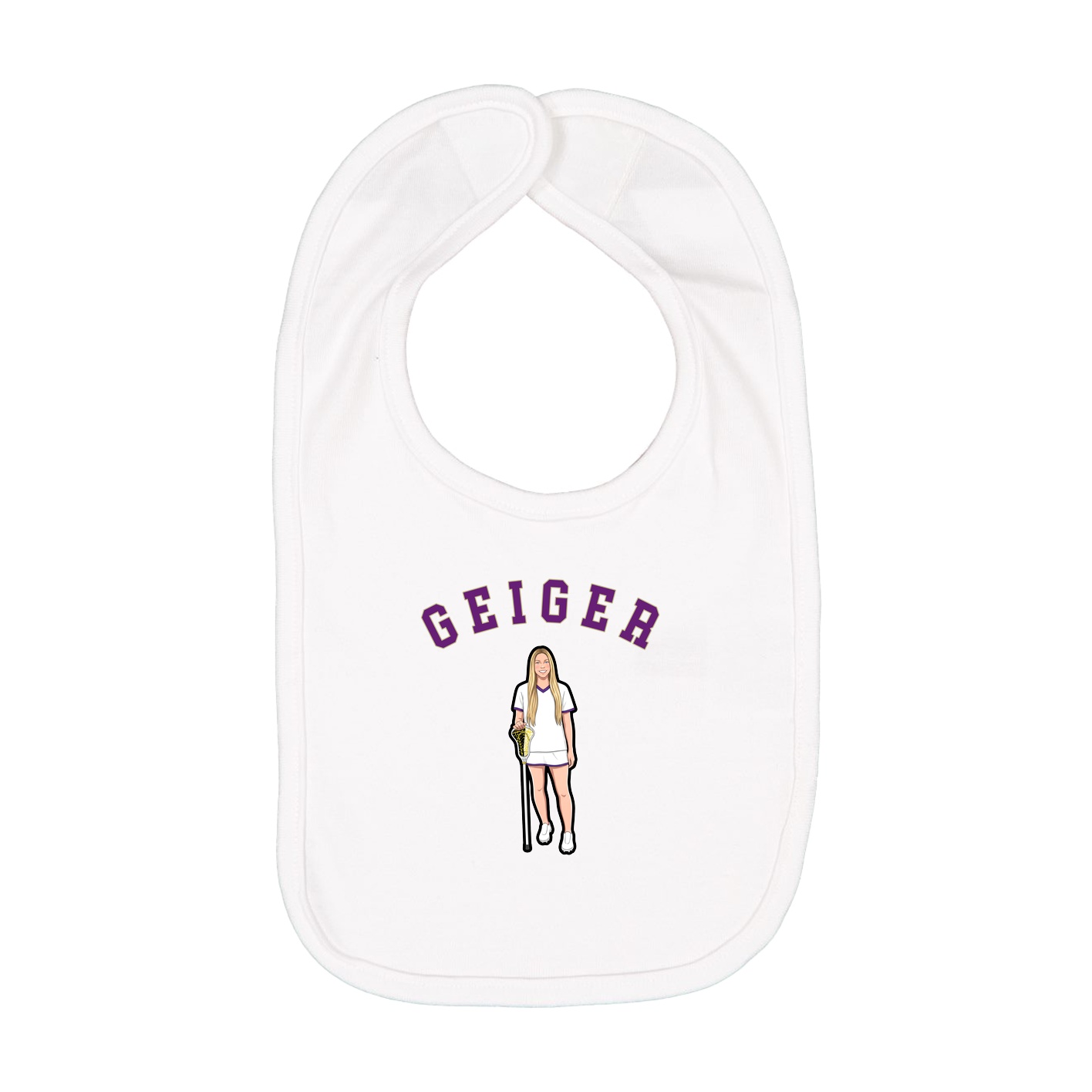 Infant Bib — Shirsey Arch in White