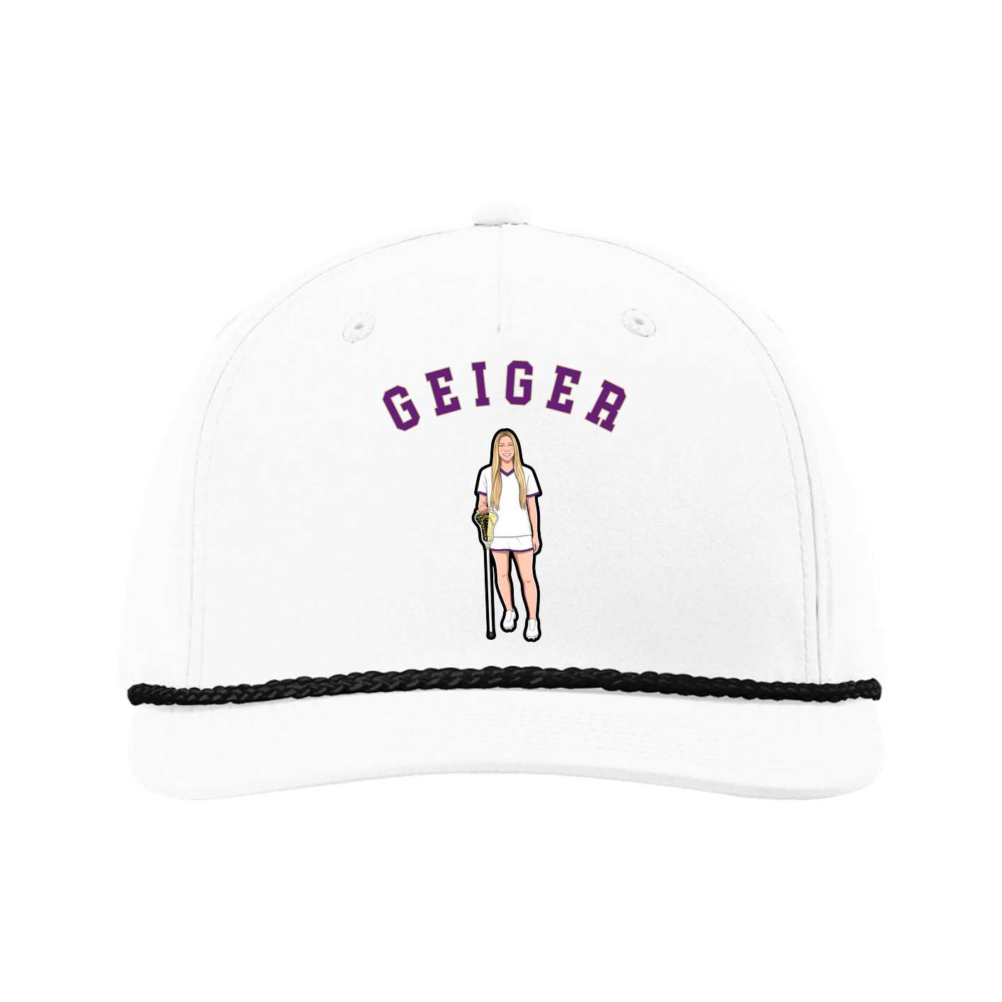 Five-Panel Classic Rope Cap — Shirsey Arch in White