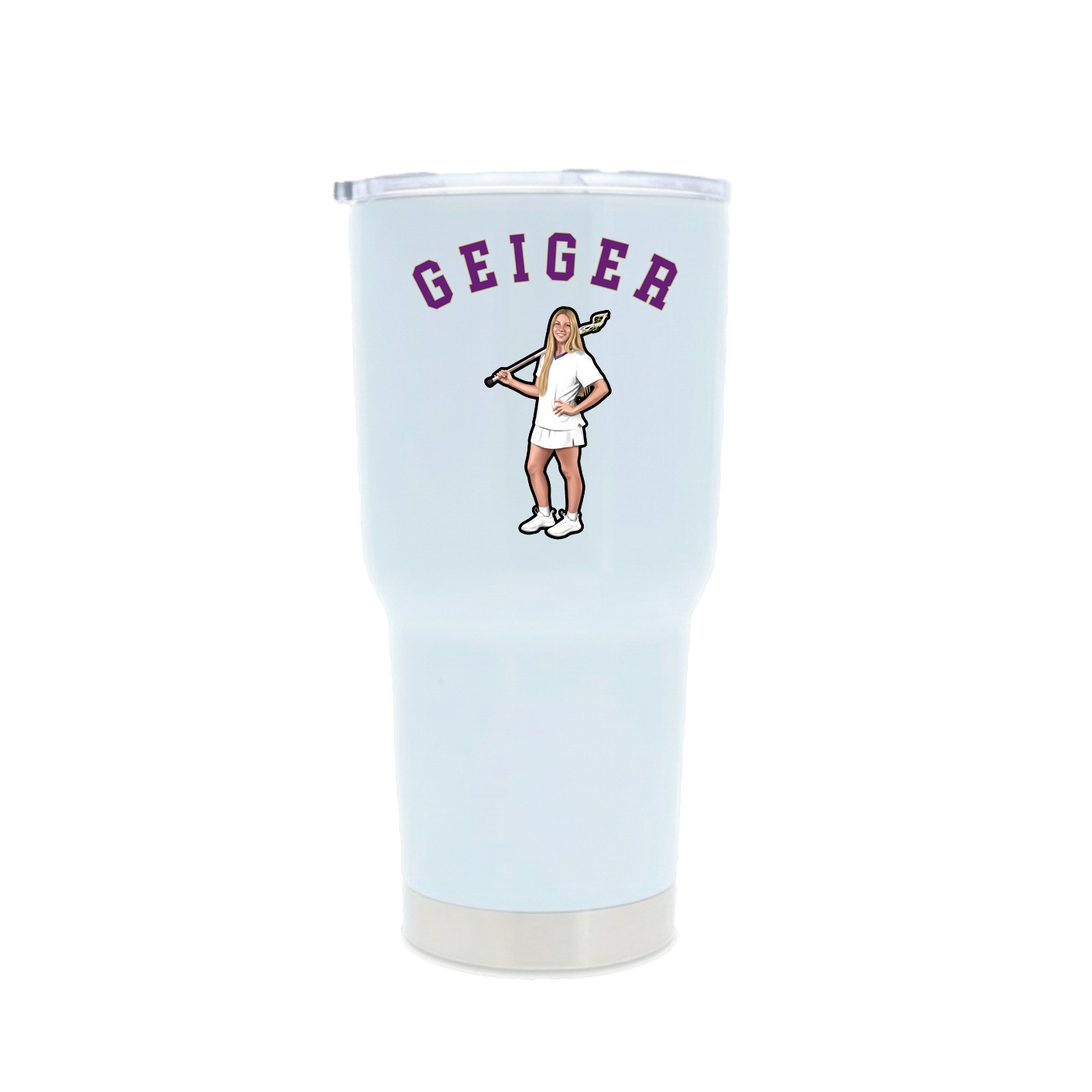 30oz Stainless Steel Tumbler — Shirsey Arch in White