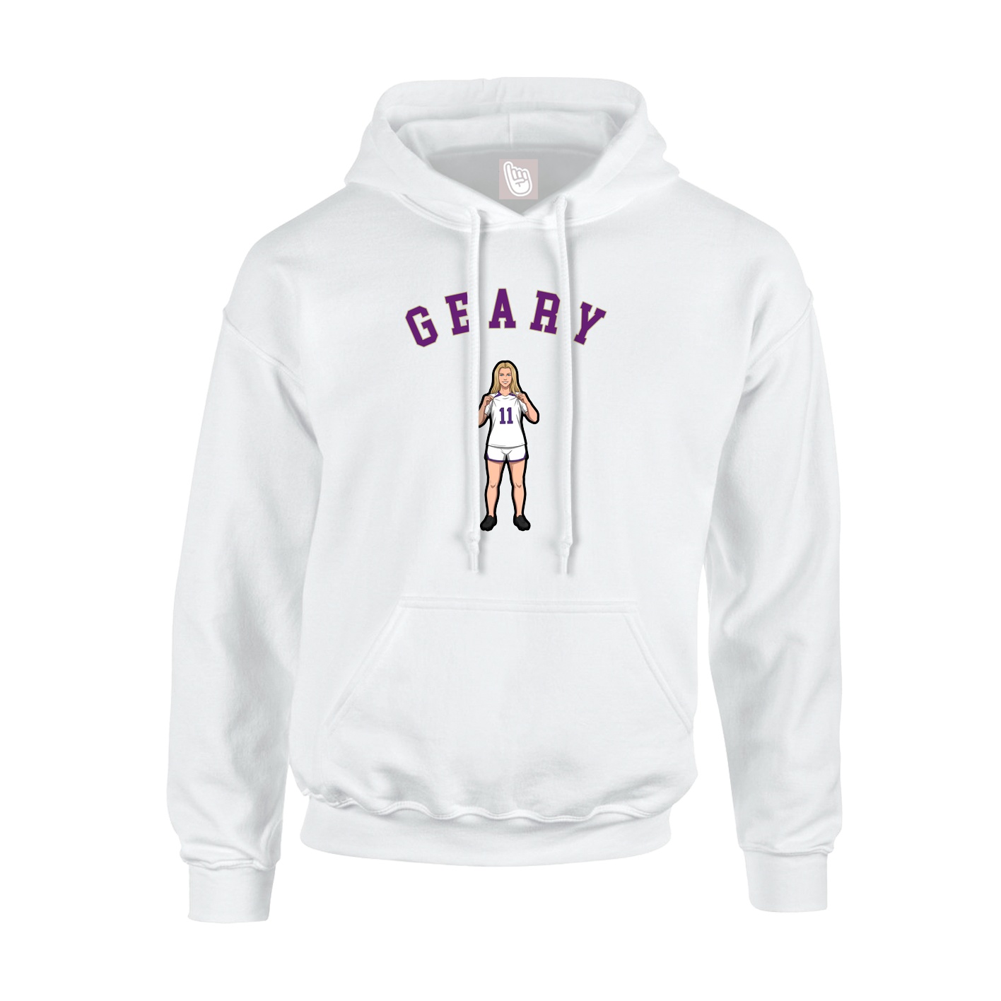 Youth Hoodie — Shirsey Arch in White