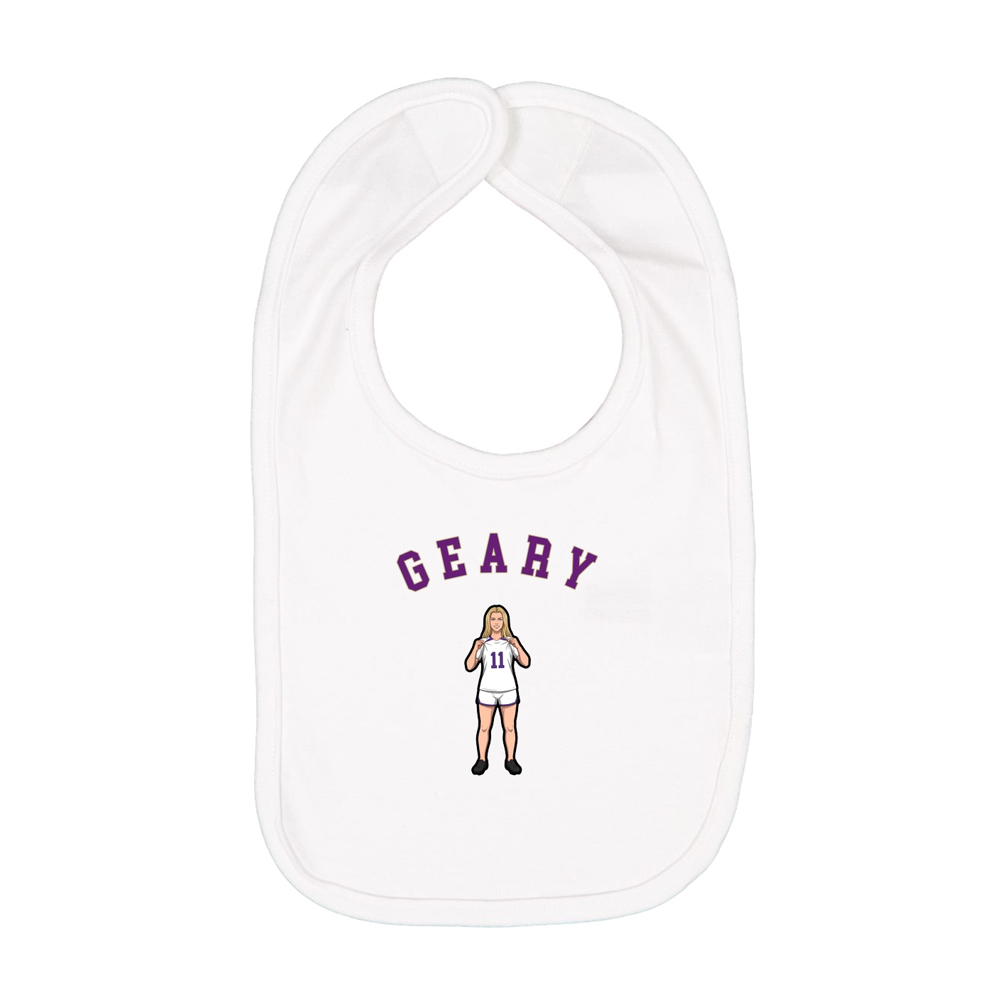 Infant Bib — Shirsey Arch in White