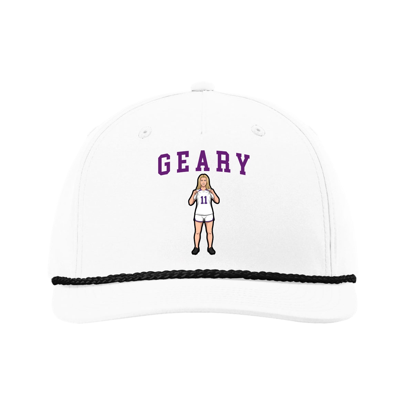 Five-Panel Classic Rope Cap — Shirsey in White