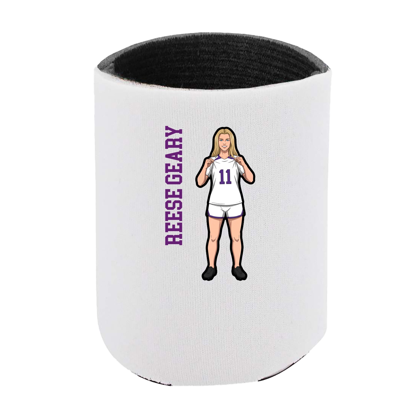 Can Holder — Name Vertical in White