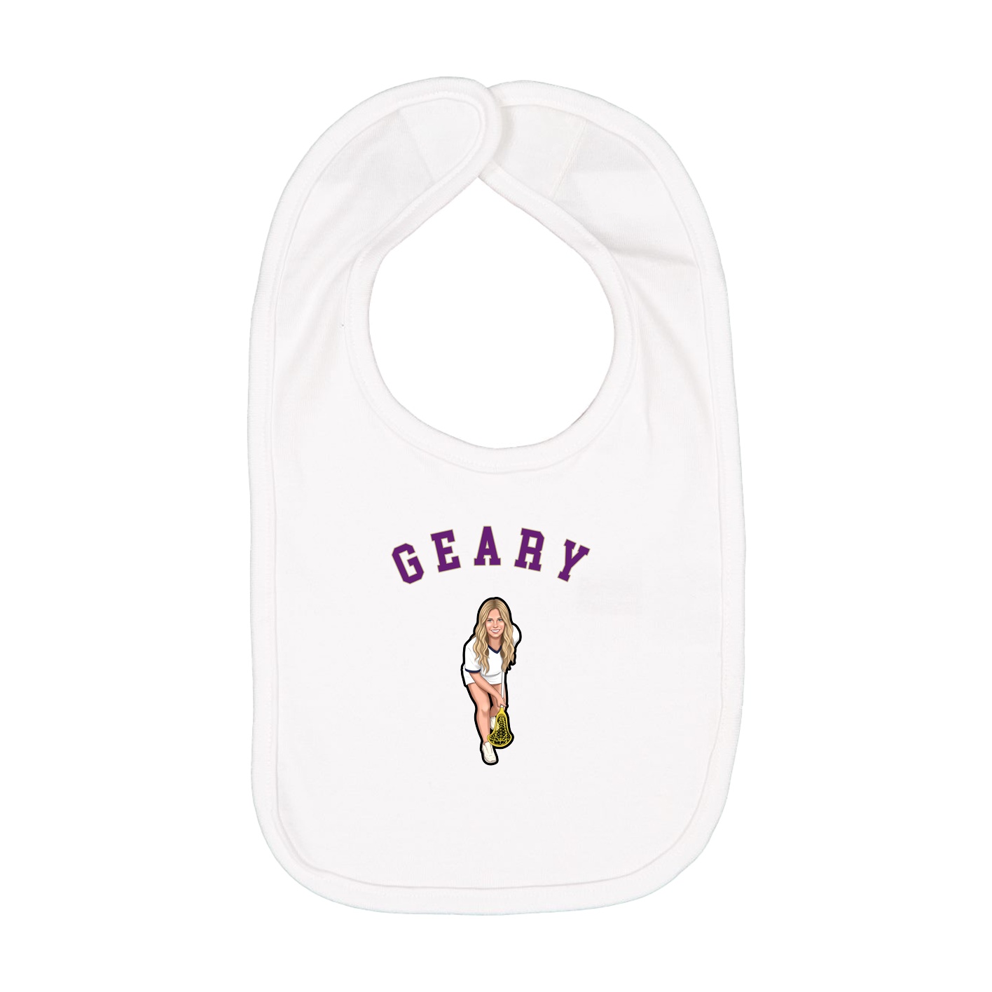 Infant Bib — Shirsey Arch in White