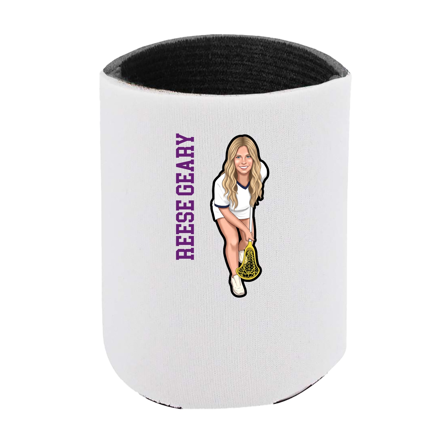 Can Holder — Name Vertical in White