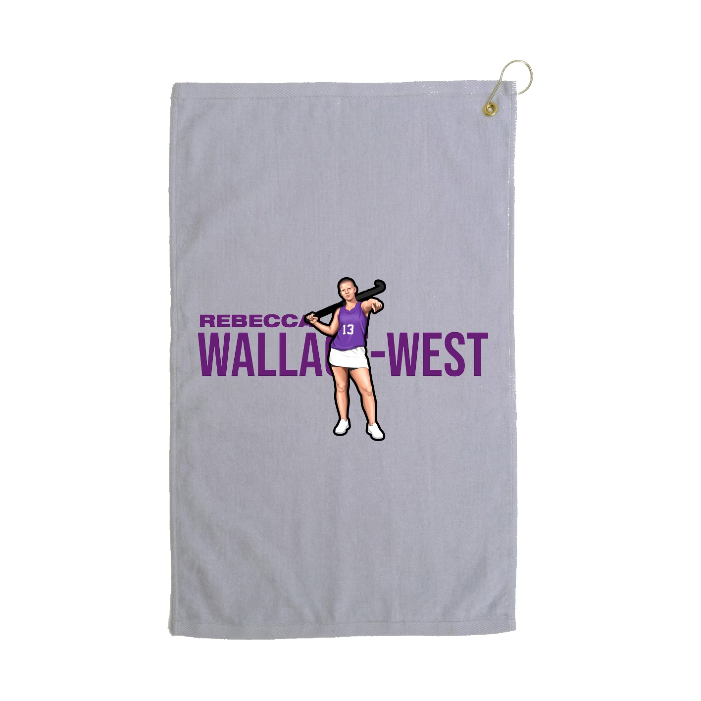 Golf Towel — Player Name in Grey