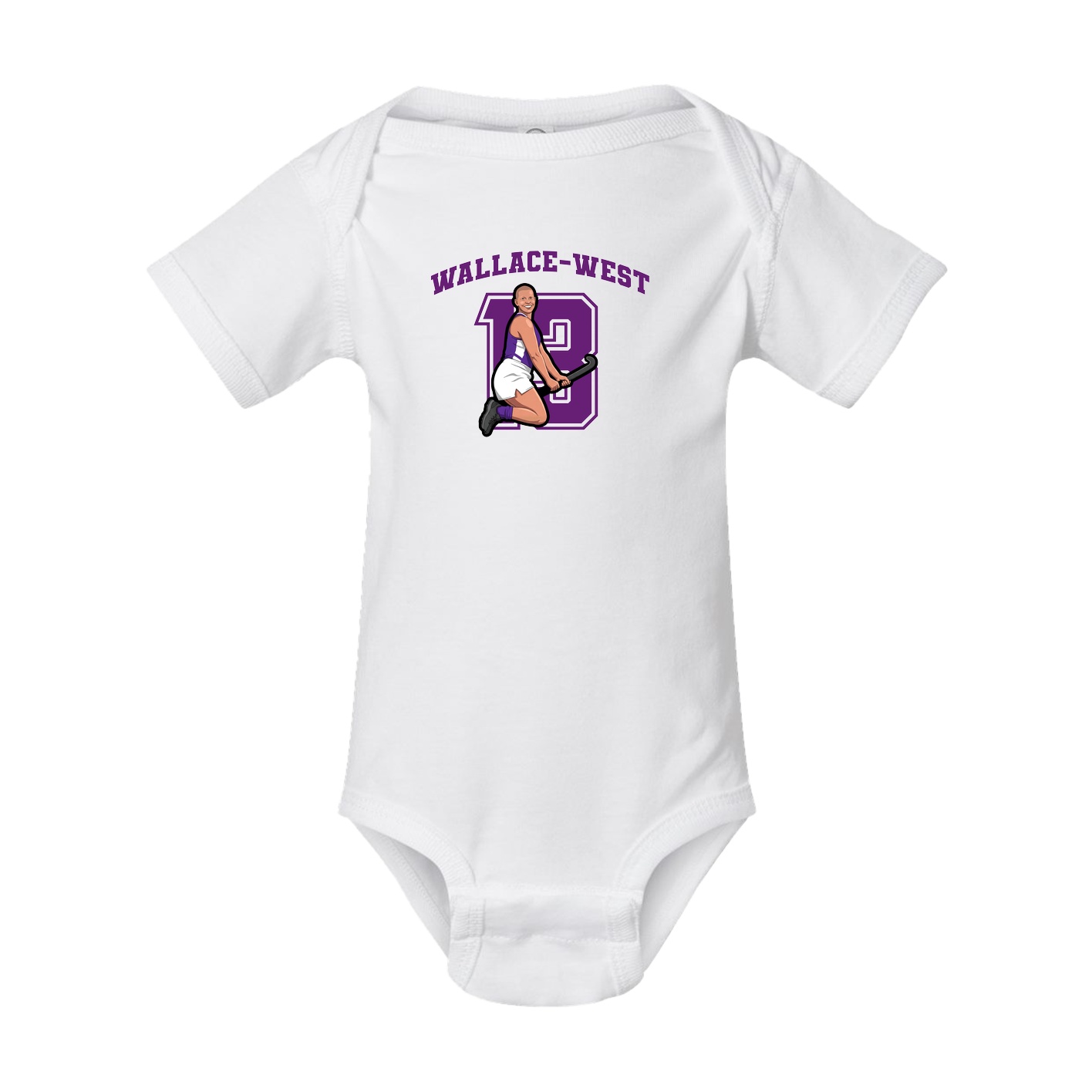 Baby Onesie — Number in White