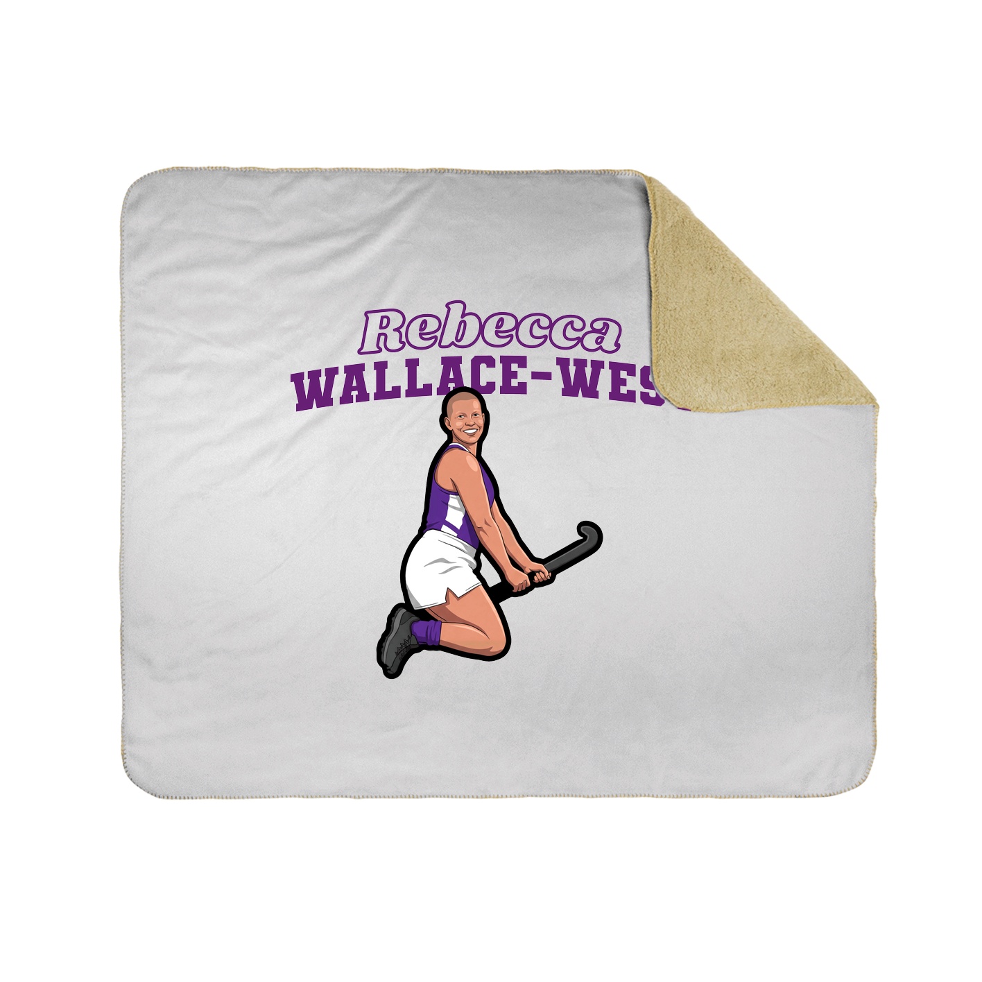 Throw Blanket — Name Arch in White