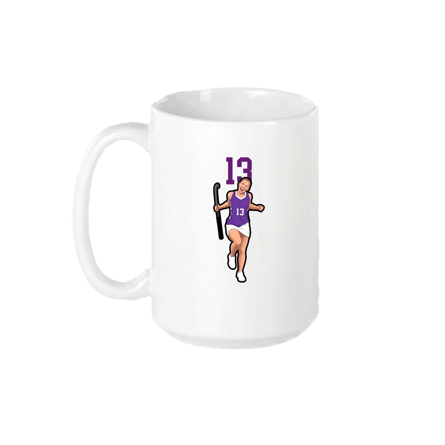 15oz Coffee Mug — Number Top in White