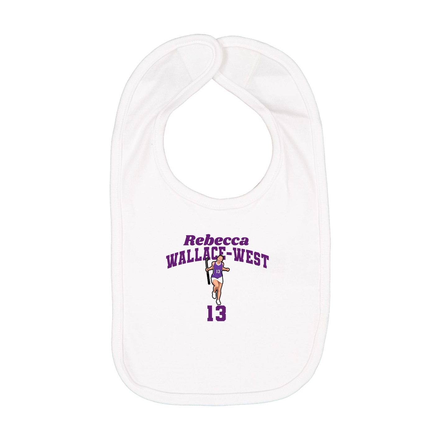 Infant Bib — Signature Arch in White
