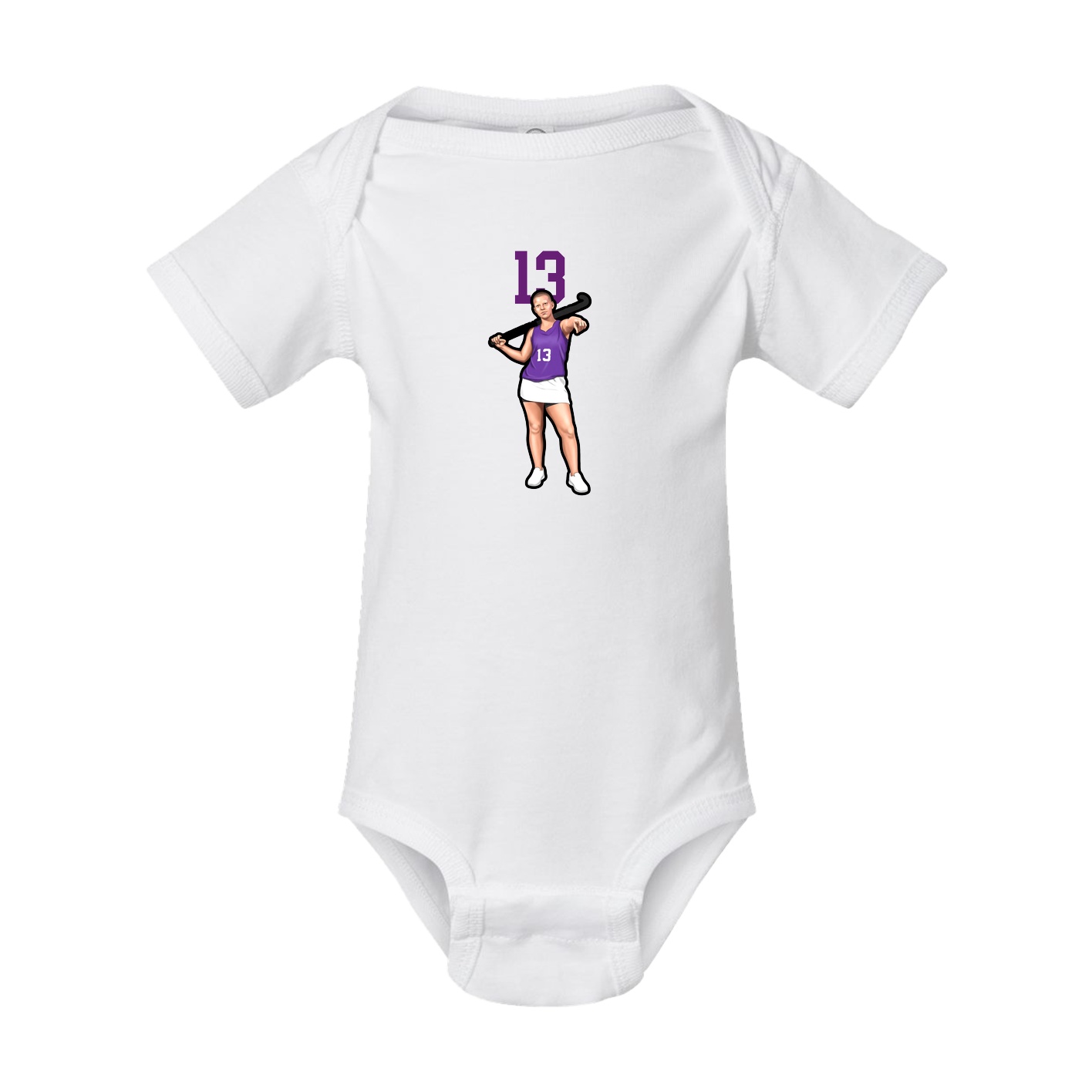 Baby Onesie — Number Top in White