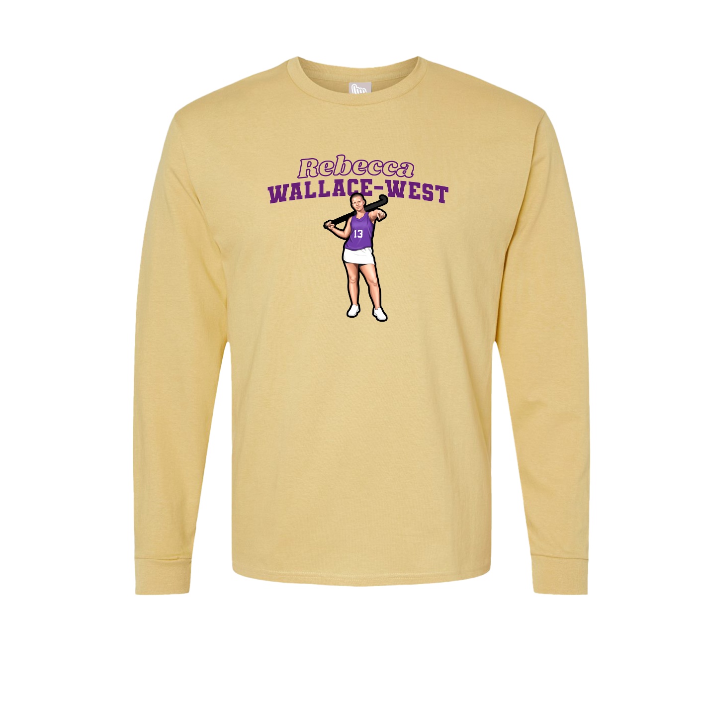 Long Sleeve Tee — Name Arch in Vegas Gold