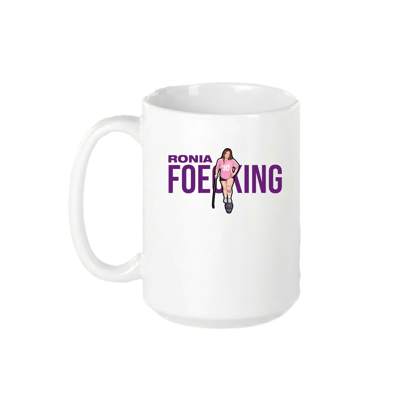 15oz Coffee Mug — Player Name in White