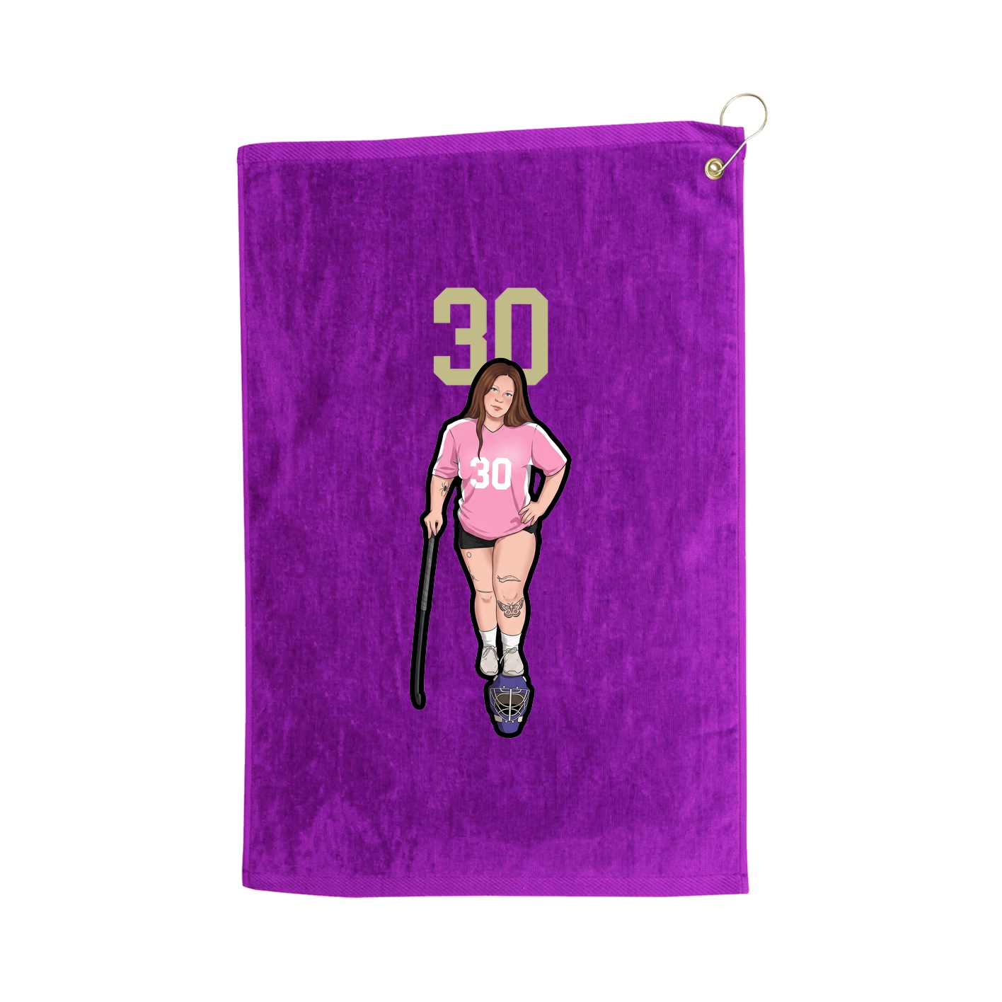 Golf Towel — Number Top in Purple