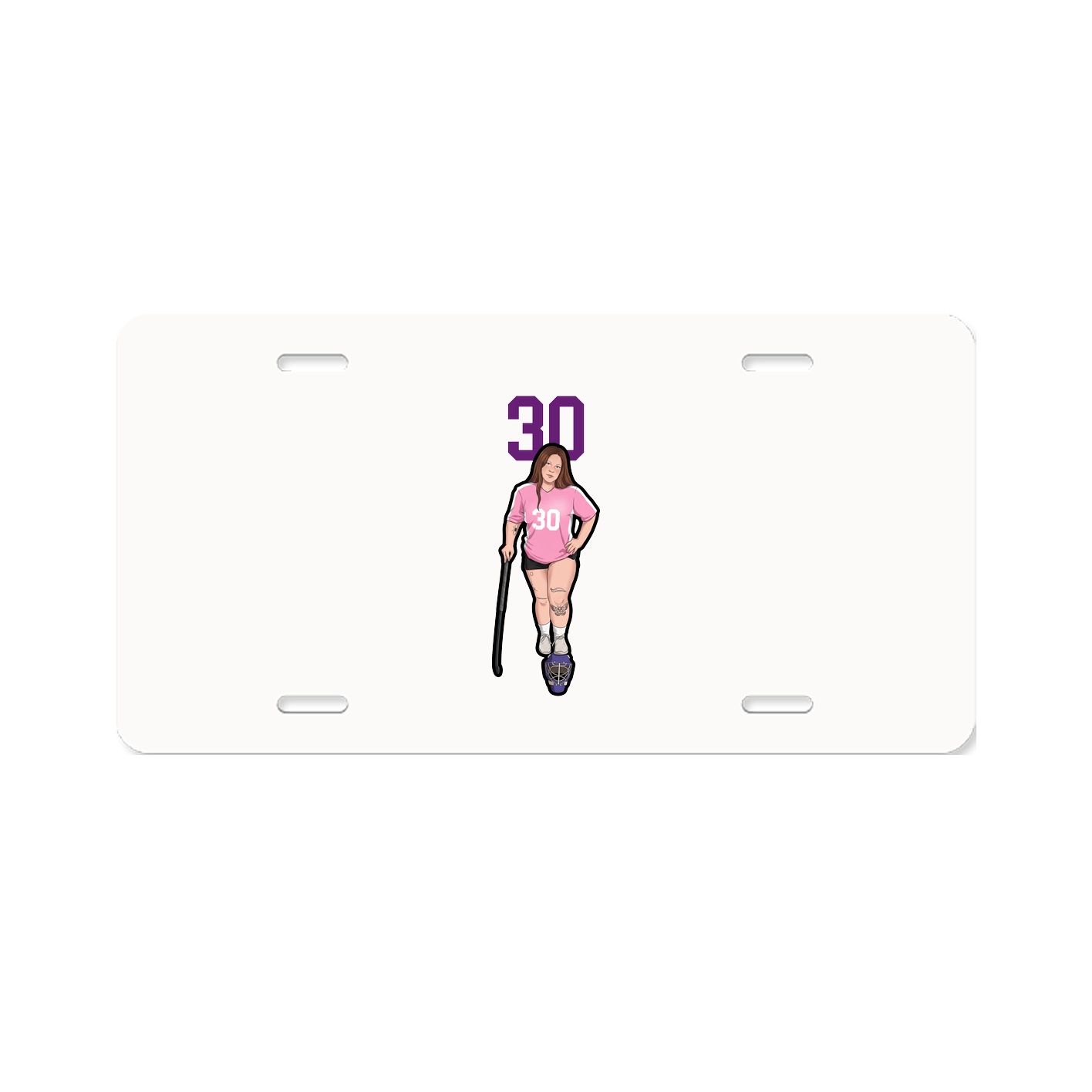 License Plate — Number Top in Classic