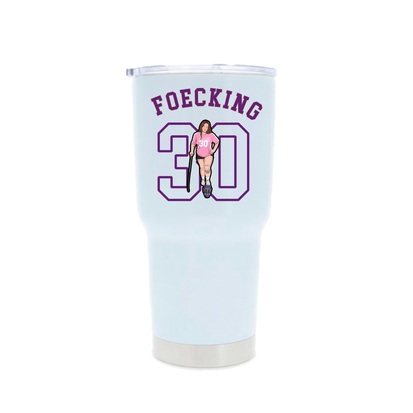 30oz Stainless Steel Tumbler — Shirsey Arch in White