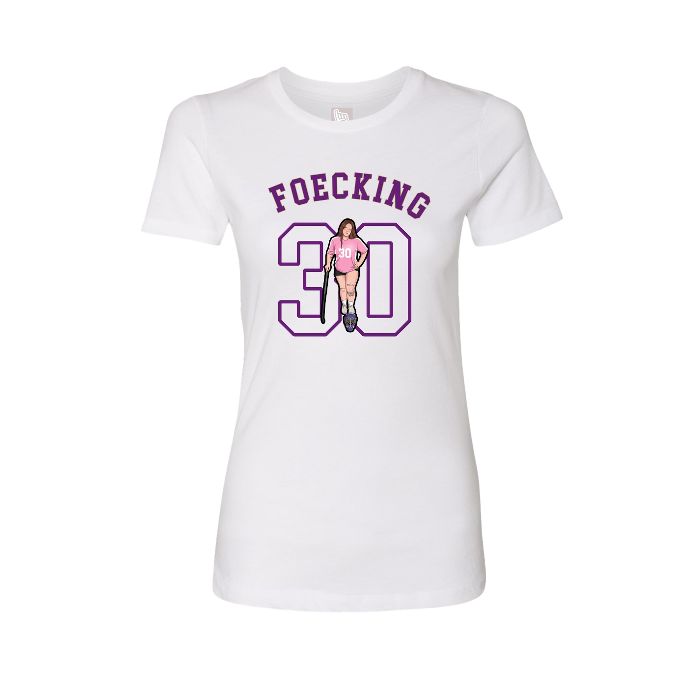 Fitted Women's Tee — Shirsey Arch in White