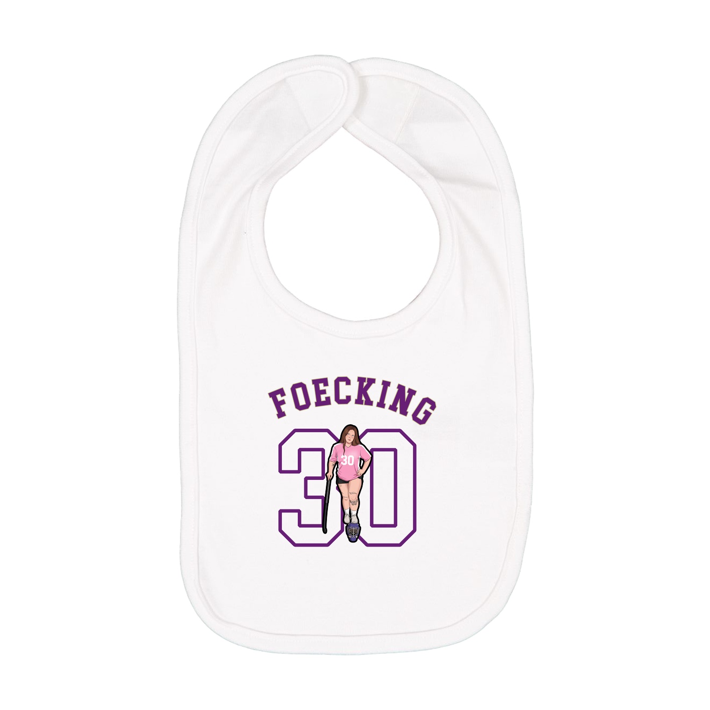 Infant Bib — Shirsey Arch in White