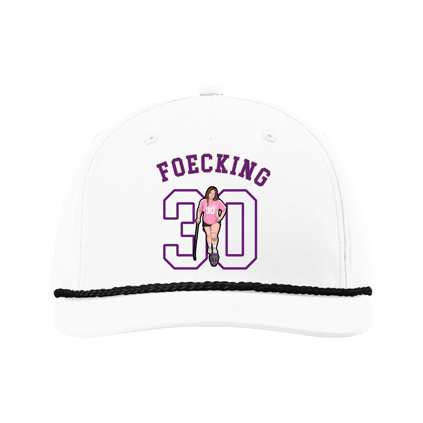 Five-Panel Classic Rope Cap — Shirsey Arch in White