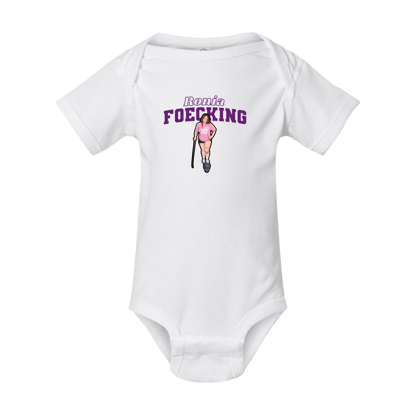 Baby Onesie — Name Arch in White