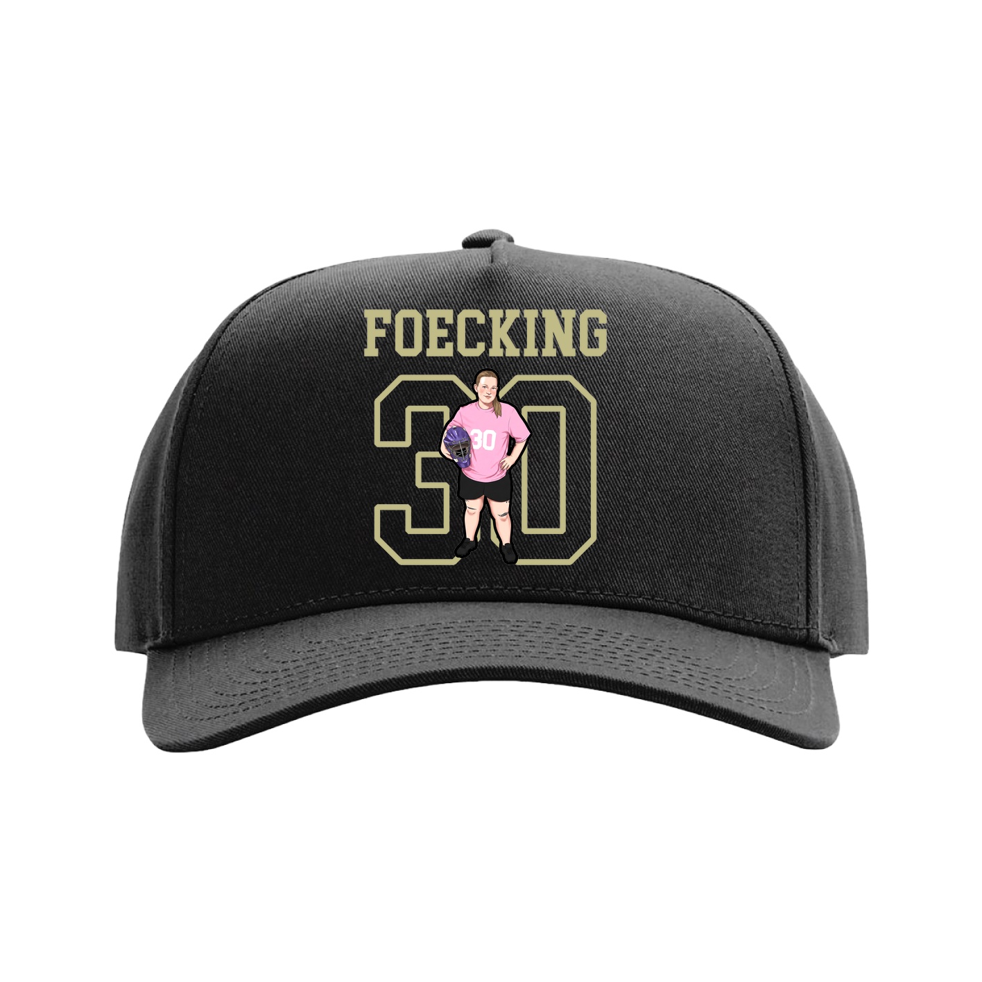 Full Fabric Five-Panel Champ Cap — Shirsey in Black