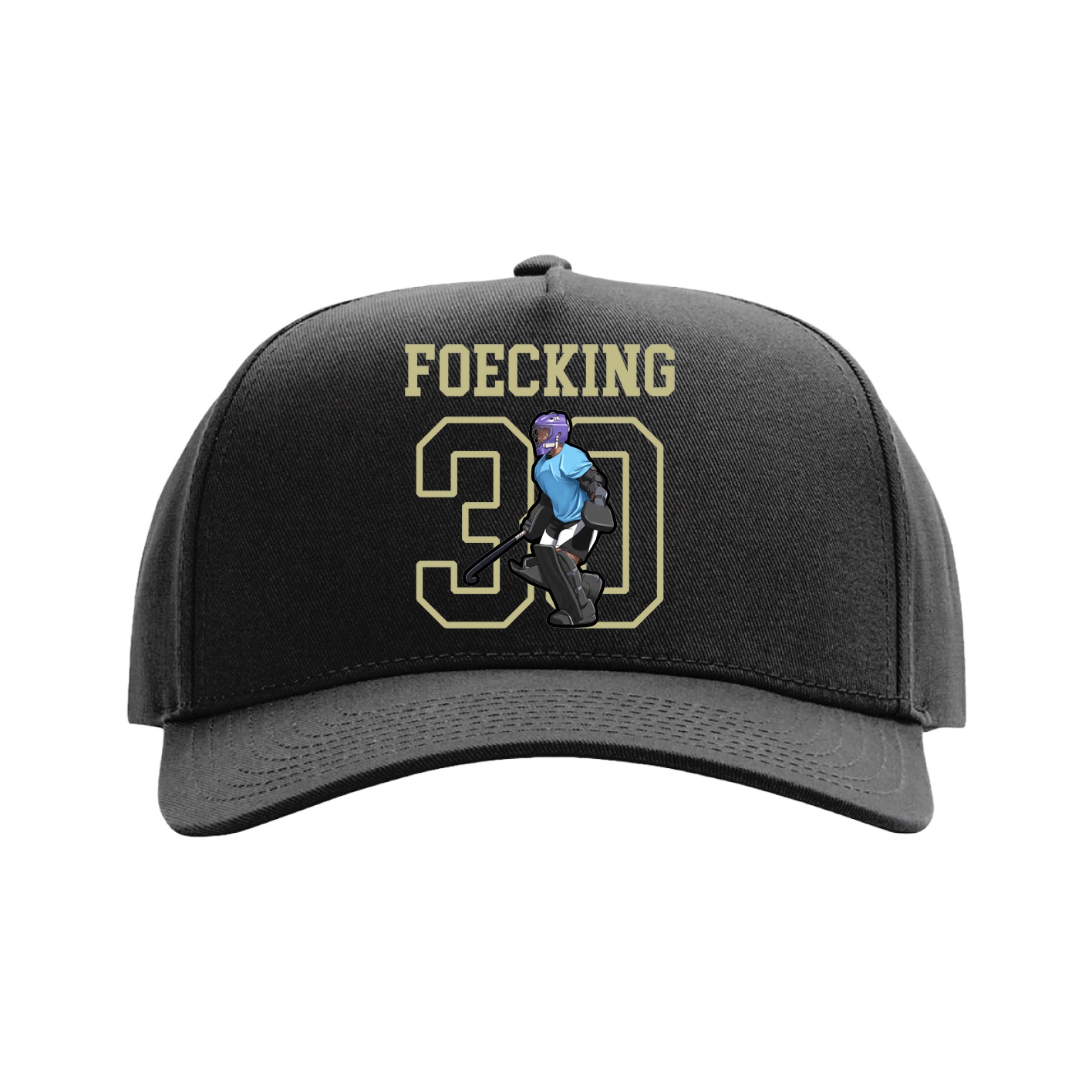 Full Fabric Five-Panel Champ Cap — Shirsey in Black