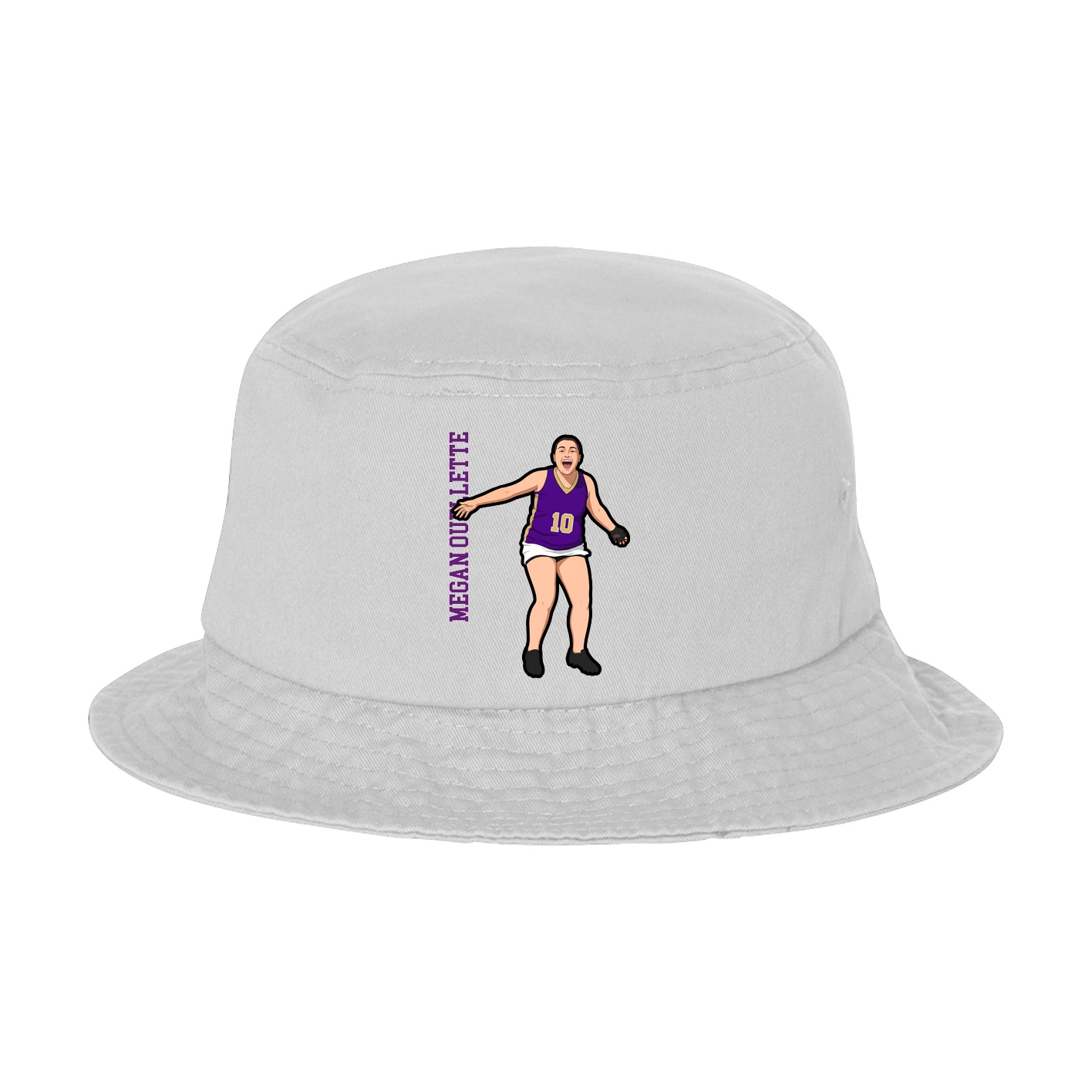 Bucket Cap — Name Vertical in White