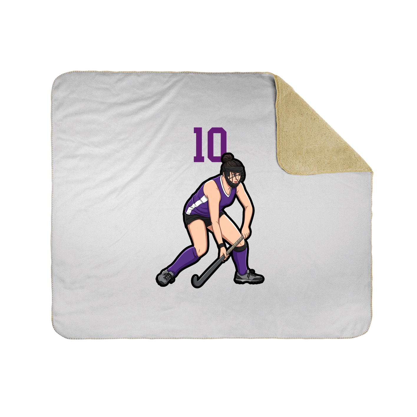 Throw Blanket — Number Top in White