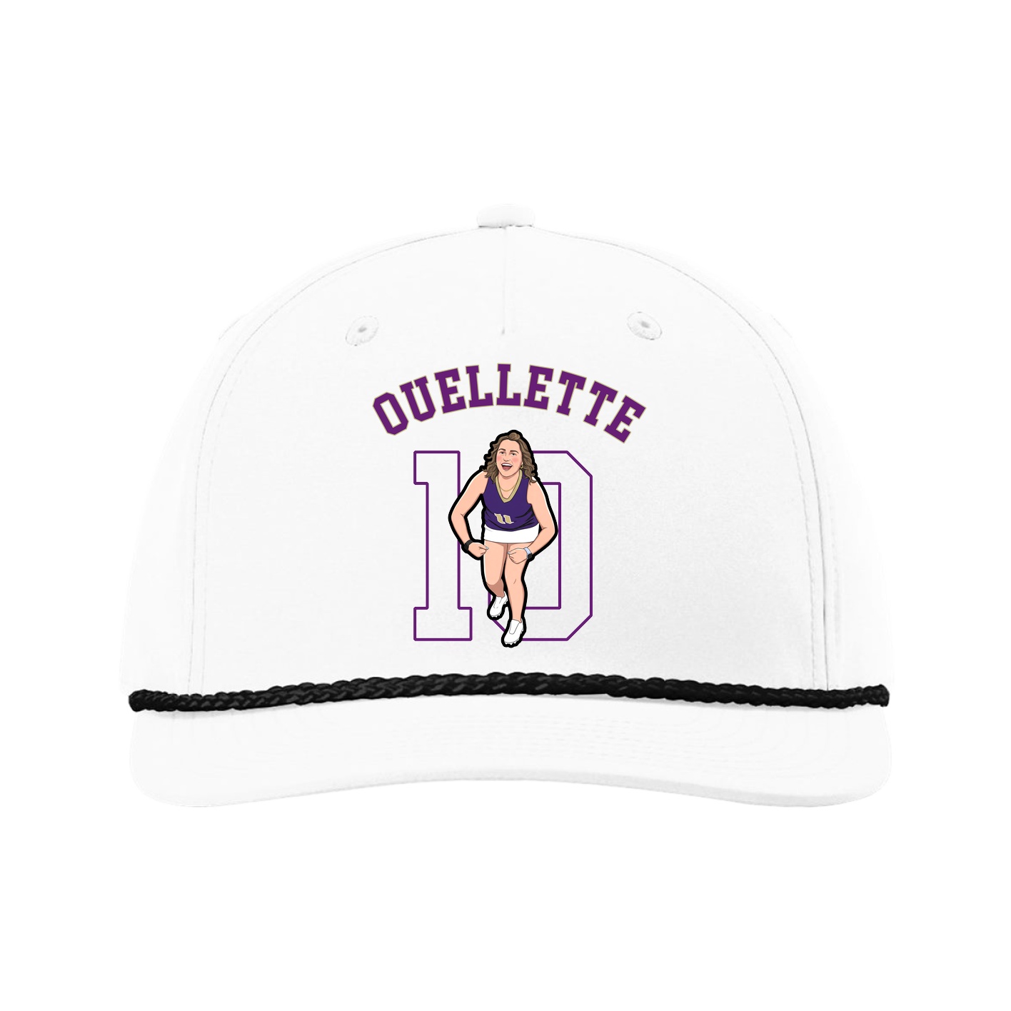 Five-Panel Classic Rope Cap — Shirsey Arch in White