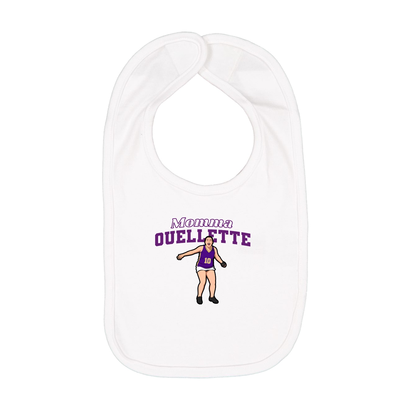 Infant Bib — Mothers Day Block in White
