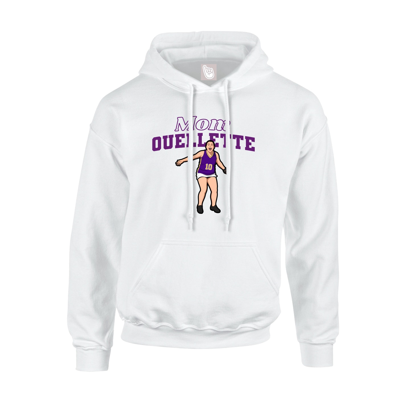 Youth Hoodie — Mothers Day Block in White