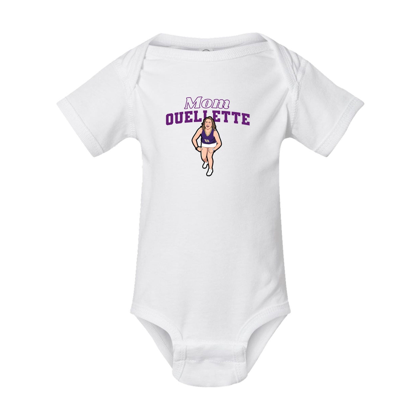 Baby Onesie — Mothers Day Block in White