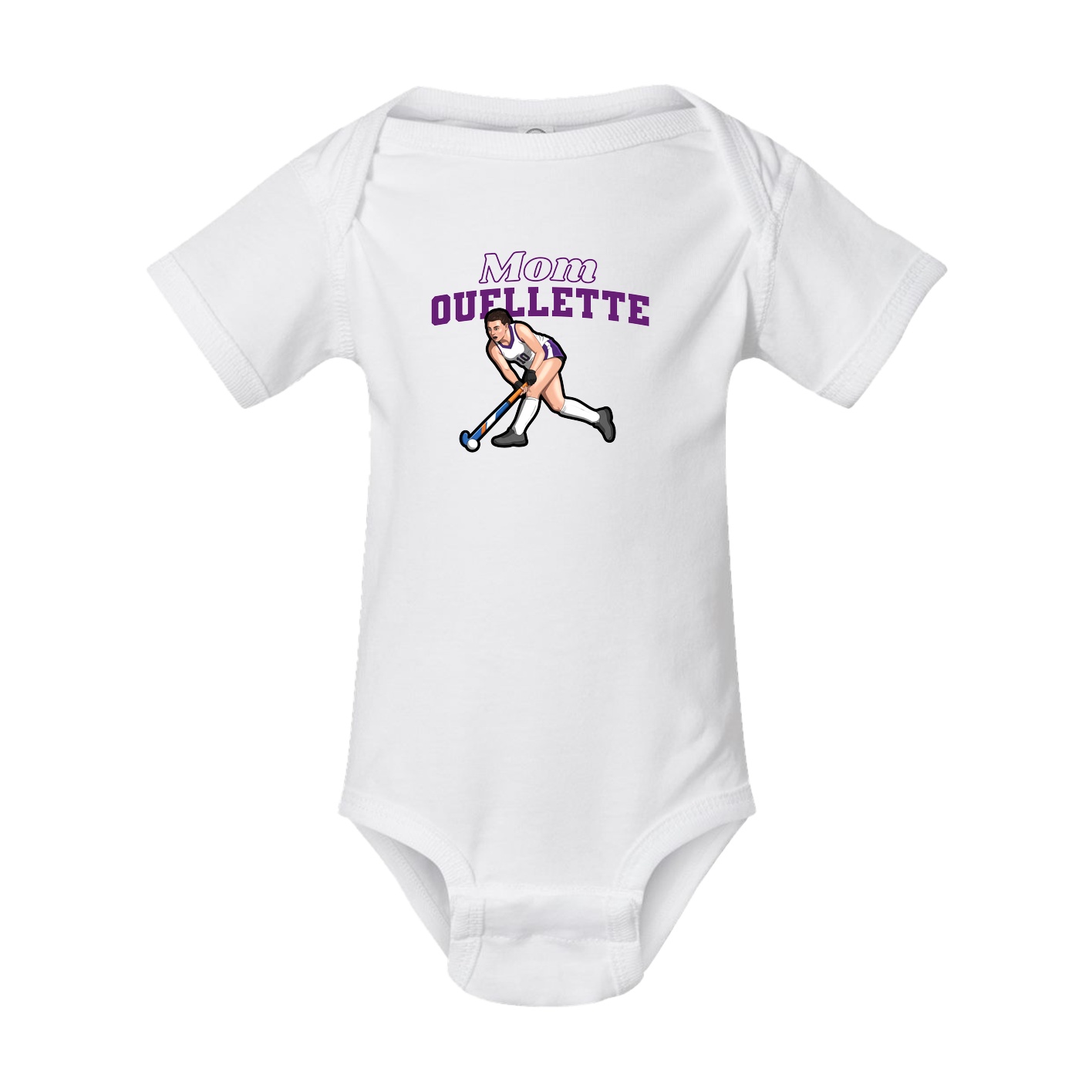 Baby Onesie — Mothers Day Block in White