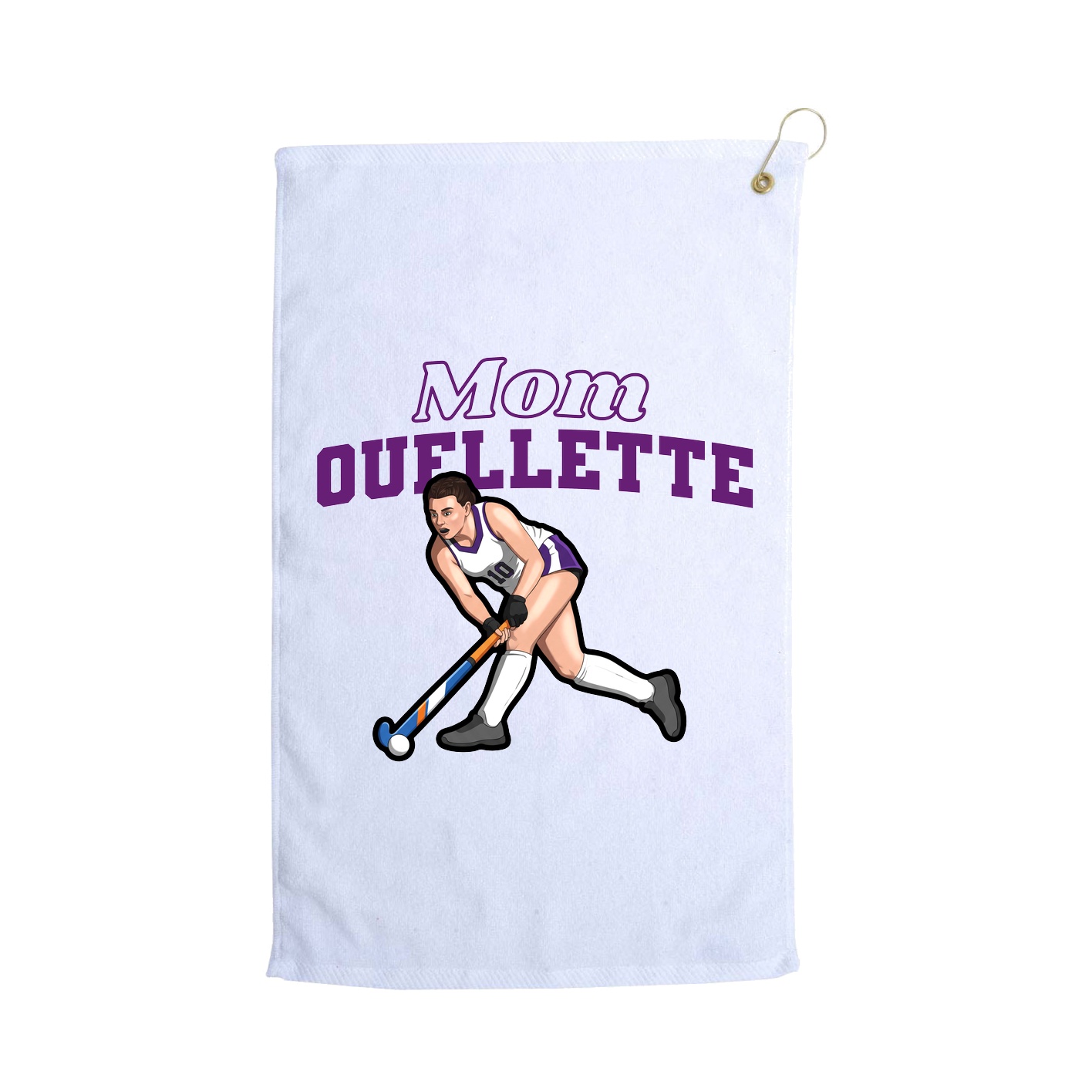 Golf Towel — Mothers Day Block in White