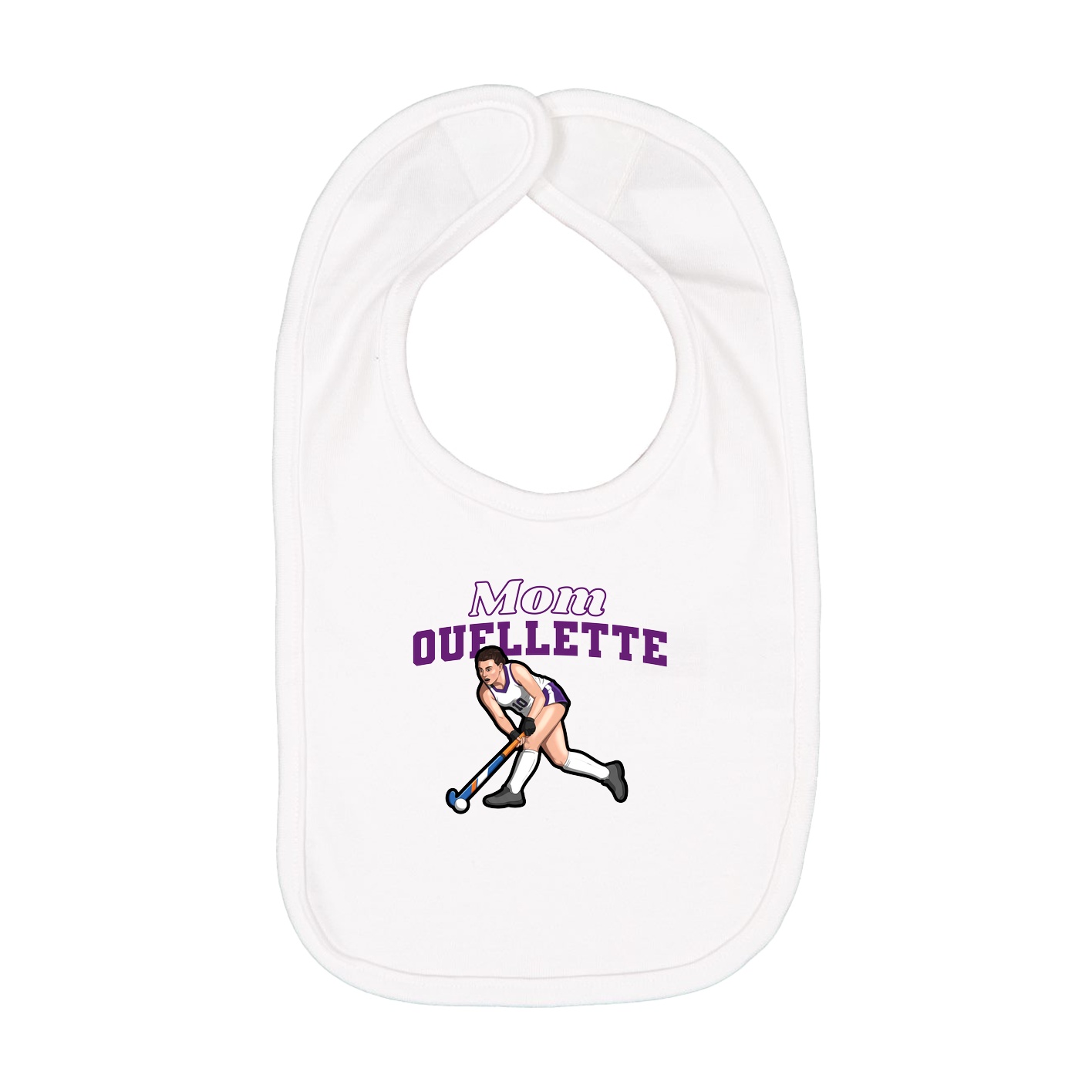 Infant Bib — Mothers Day Block in White