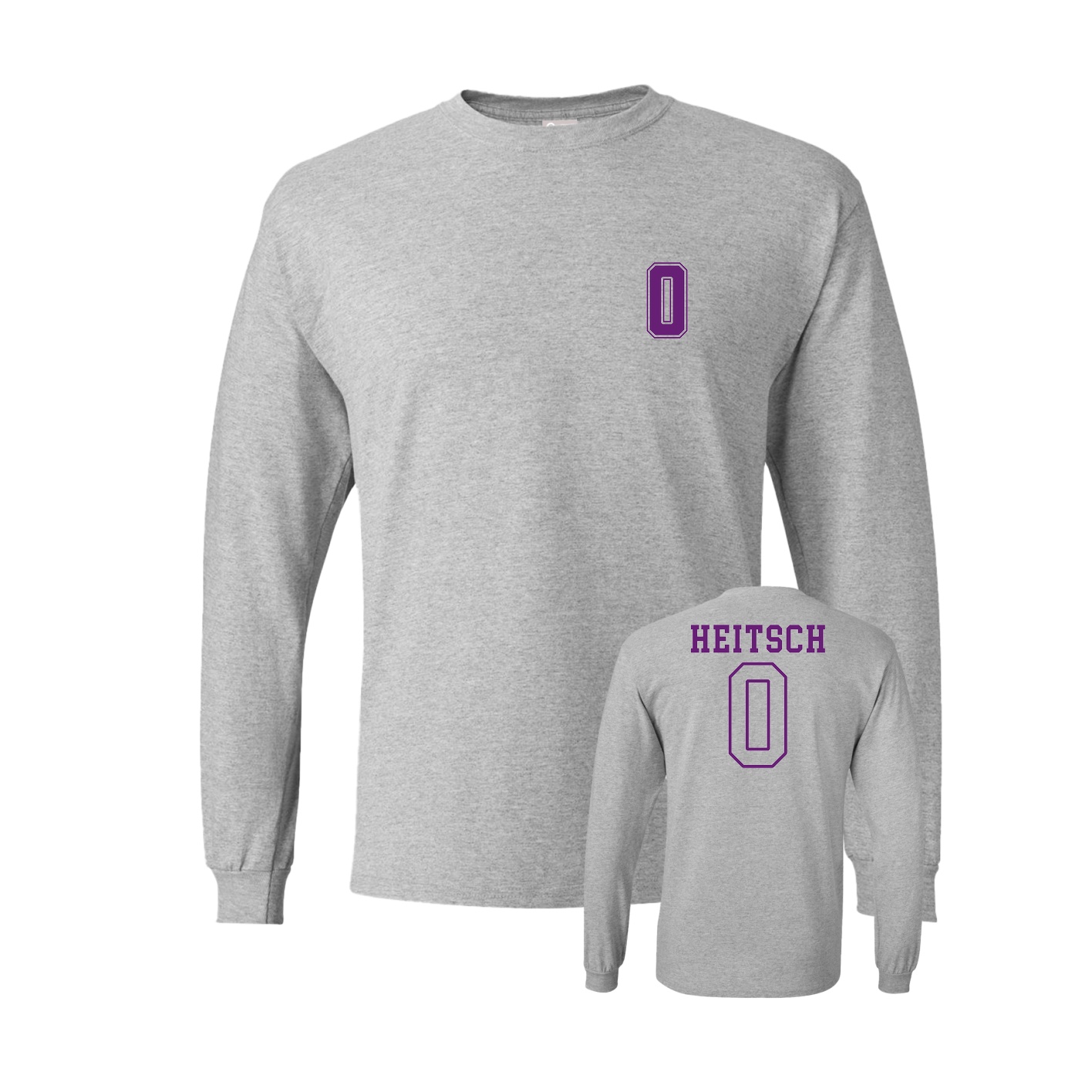 Long Sleeve Tee — Chest Back in Grey