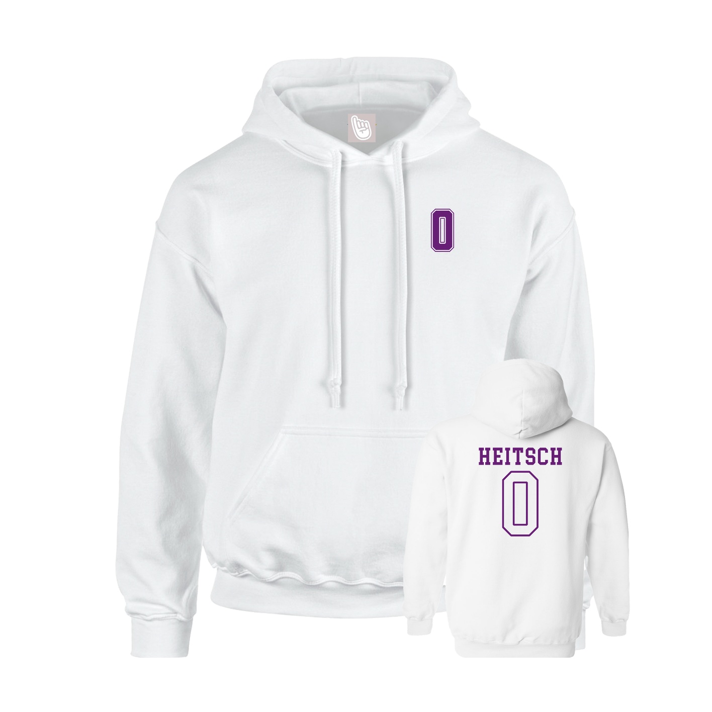Hoodie — Chest Back in White