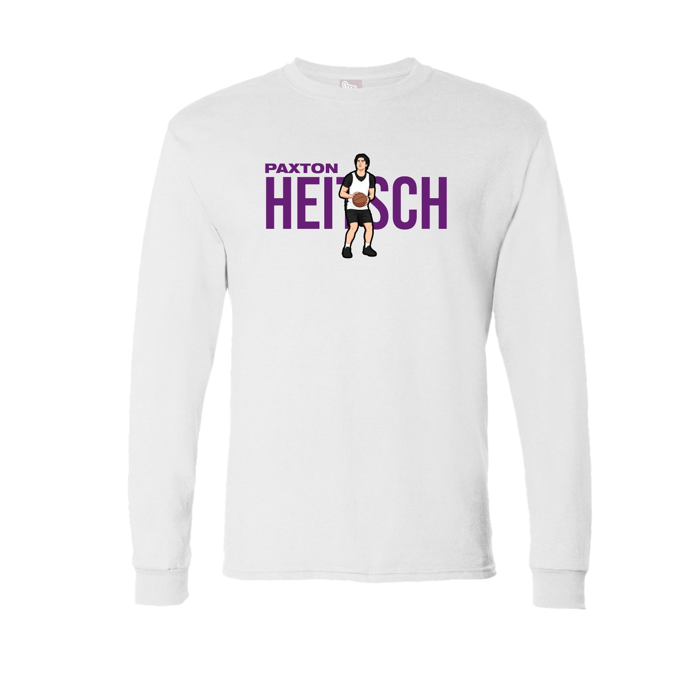 Long Sleeve Tee — Player Name in White