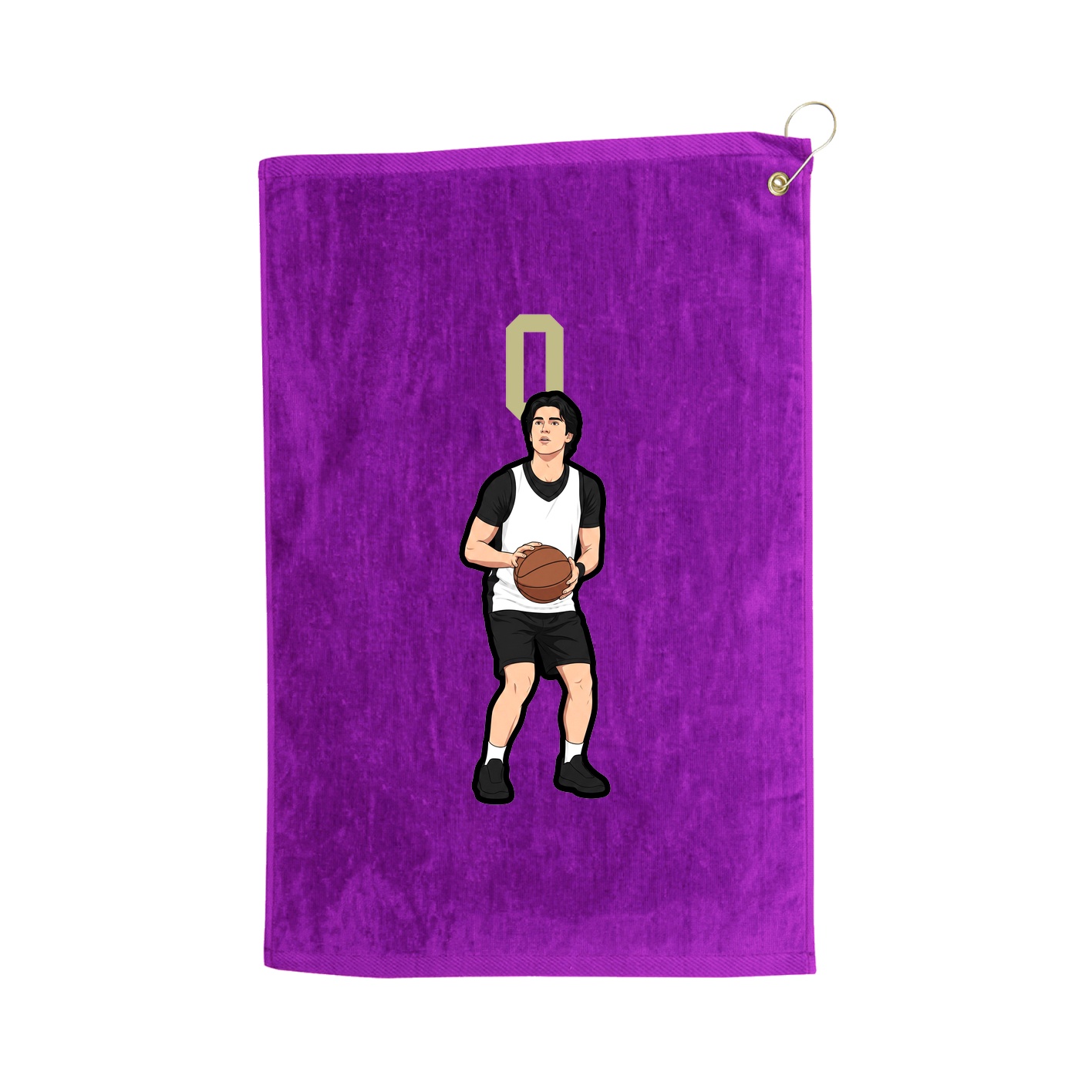 Golf Towel — Number Top in Purple