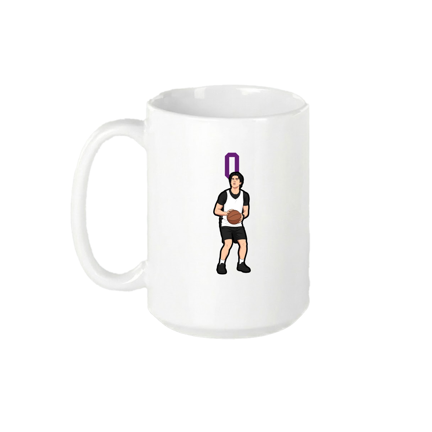 15oz Coffee Mug — Number Top in White